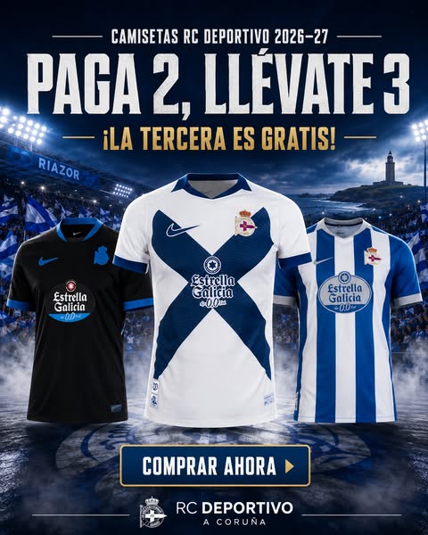 4.9/5 — Depor 2026-27, Paga 2, llévate 3
