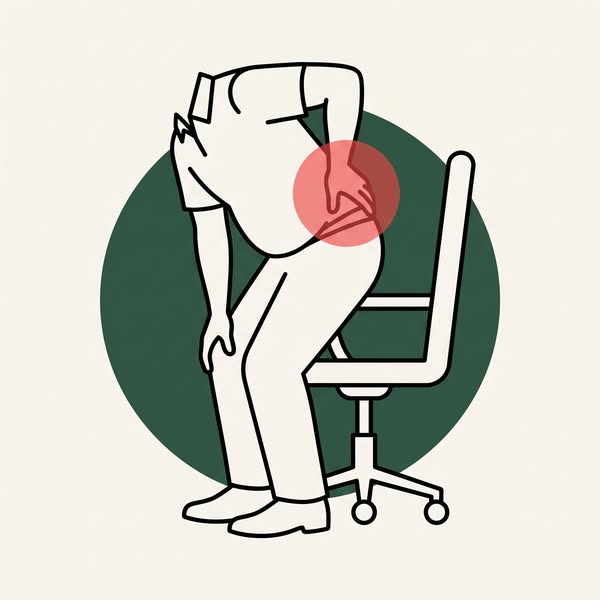 Sitting doesn’t hurt your lower back. Standing up does. That’s the clue.