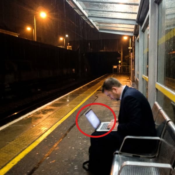 The pack comes off his laptop