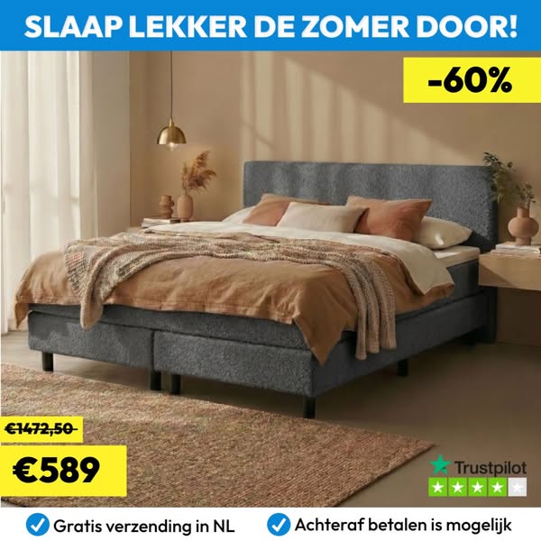 Haluta – Complete Boxspring Teddy – 140 x 200 cm