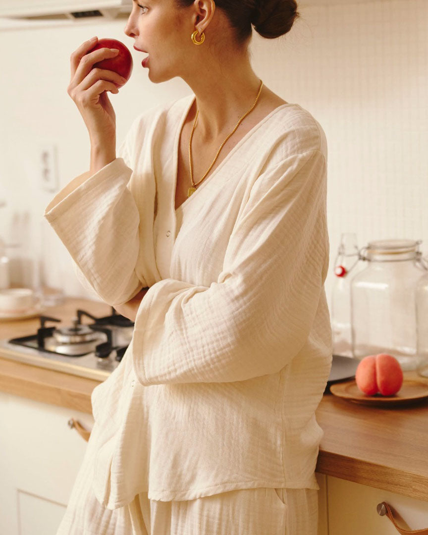 LUXE RUFFLED MUSLIN SET