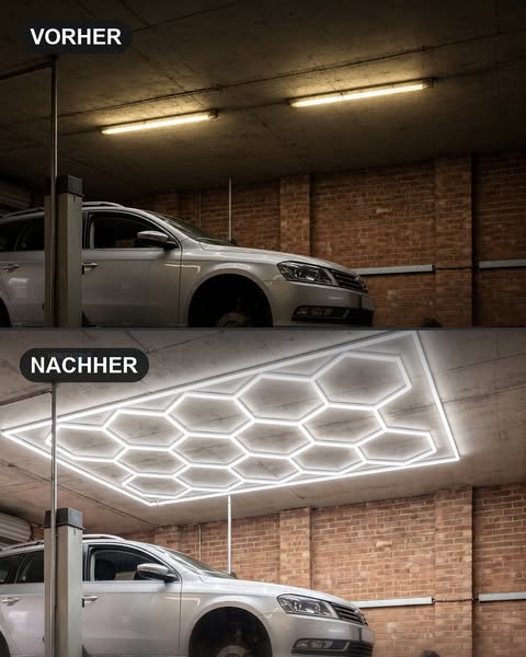 Vorher / Nachher: eine Garage, ein Set