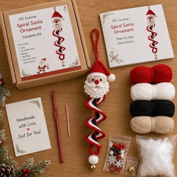 Limited Time Sale 49% OFF Crochet Snowman Spiral Ornament DIY Kit