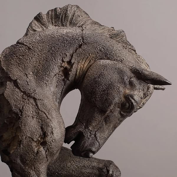 Majestic Valor – Resin War Horse Sculpture