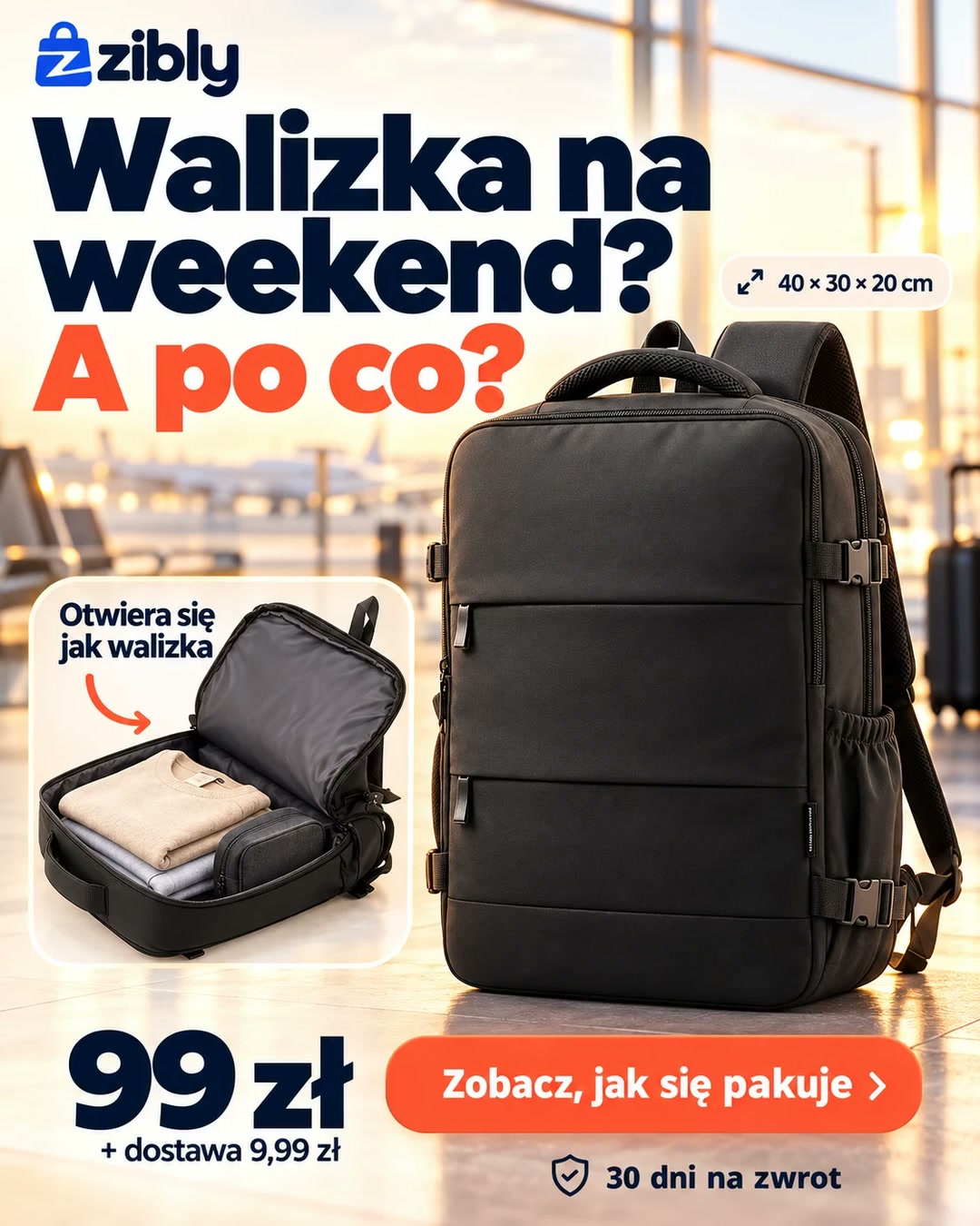 Plecak jak walizka, 99 zł