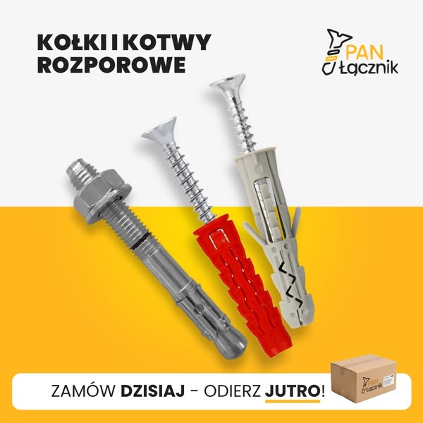 Kołki i kotwy do pracy na dachu
