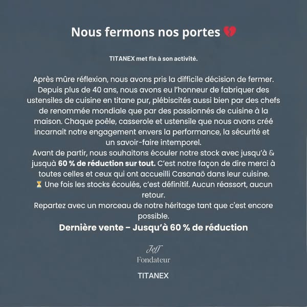 Notre entrepôt ferme...
