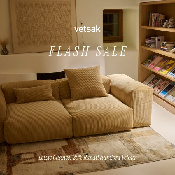 Letzter Tag: 20% auf Cord Velour