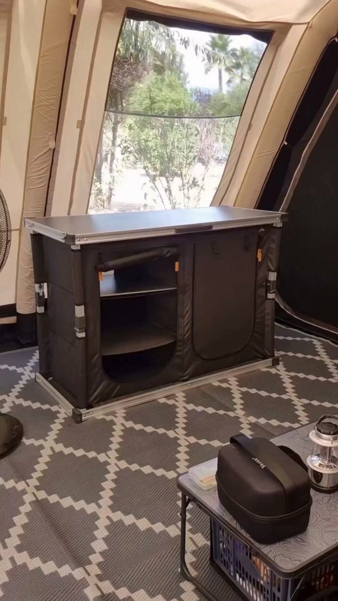 Quick Fold Camping Storage Cabinet｜6 Compartments, 30kg Load