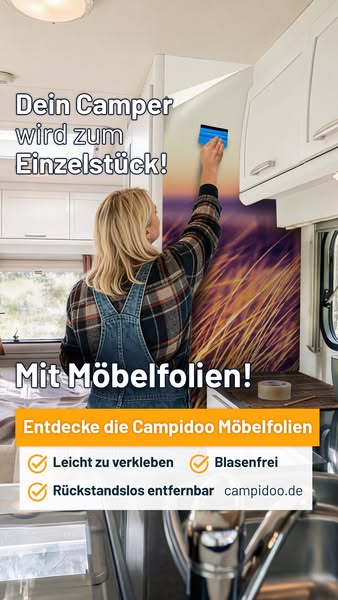 Perfekt für den Laien - Möbel- und Wanddekorfolien für Camper.