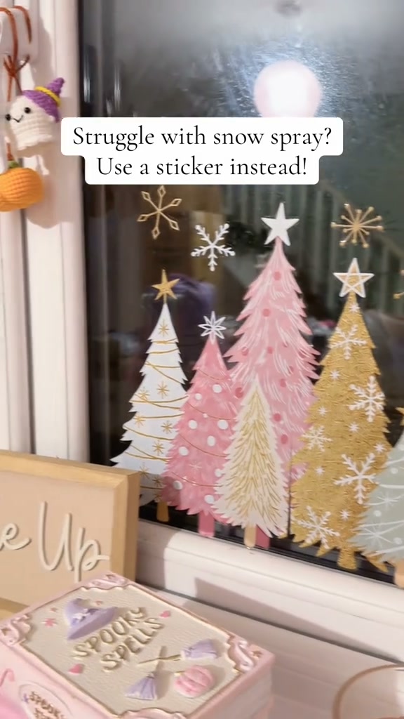 3-Piece Christmas Window Cling Decals Set