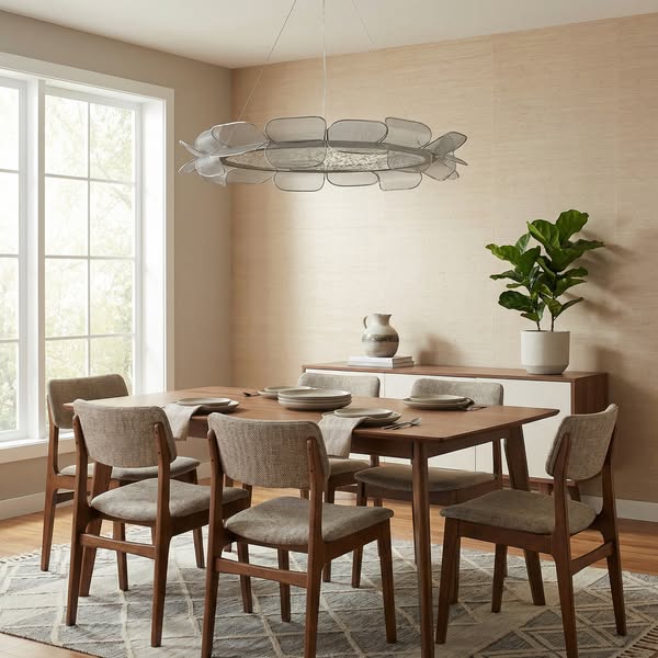 Acrylic Petal-Shaped Pendant Light & Harmonious Halo – Zyaa