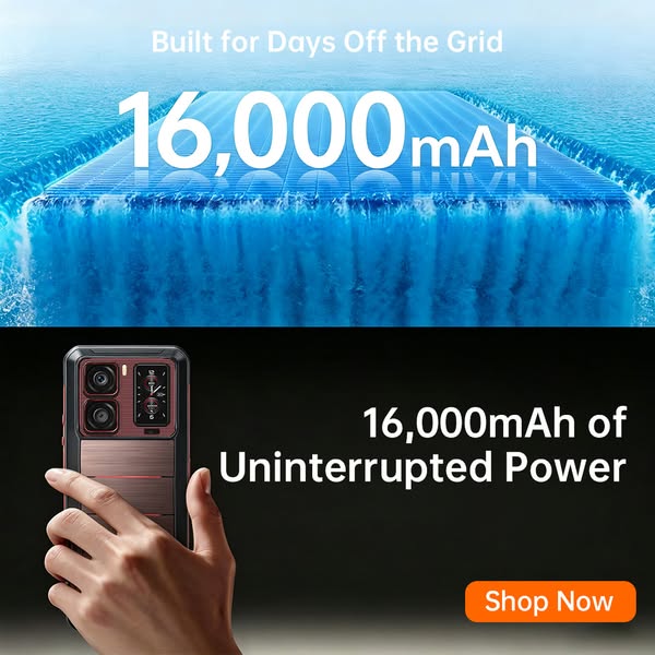 WP300: 16,000mAh Rugged 5G Phone