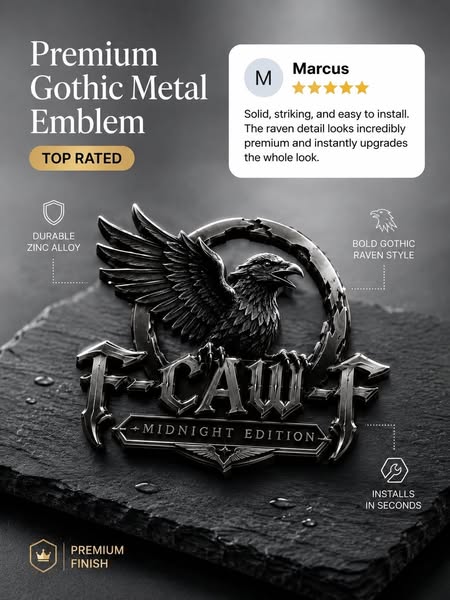 F-CAW-F "Midnight Edition" Metal Emblem