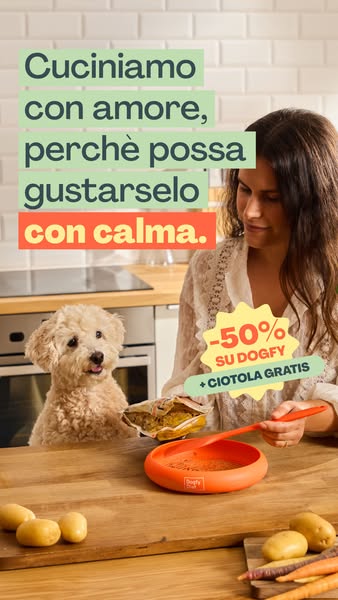 Al buon cibo, il ritmo giusto Ora la tua prima box Dogfy arriva con una ciotola anti-ingozzamento in regalo