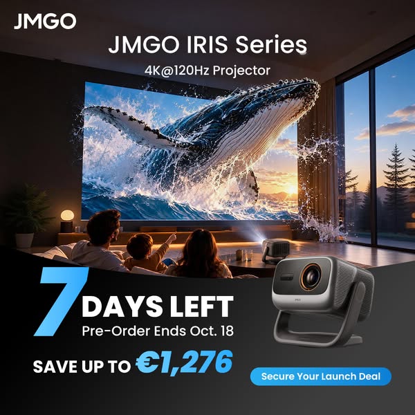 7 Days Left! Pre-Order JMGO IRIS Series & Save Up to €1,276