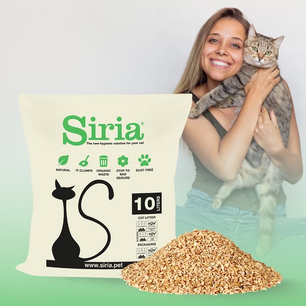 Lettiera per gatti vegetale smaltibile nell'umido