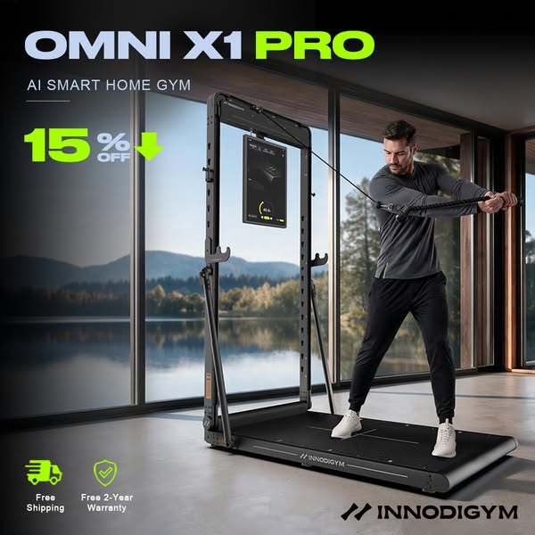 INNODIGYM OMNI X1 Pro Smart Home Gym – 120kg Digital Resistance & AI-Assisted Pull-Ups System