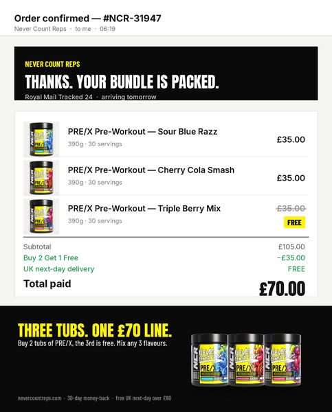 Buy 2 Tubs, Get 1 Free