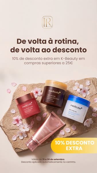 10% extra em toda a K-Beauty até 30 de setembro