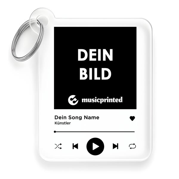MusicPrinted Song Schlüsselanhänger Mit Foto