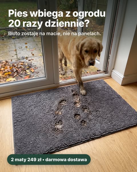Błoto zostaje na macie, nie na panelach