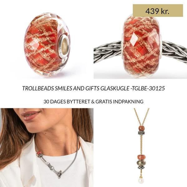TROLLBEADS SMILES AND GIFTS GLASKUGLE -TGLBE-30125