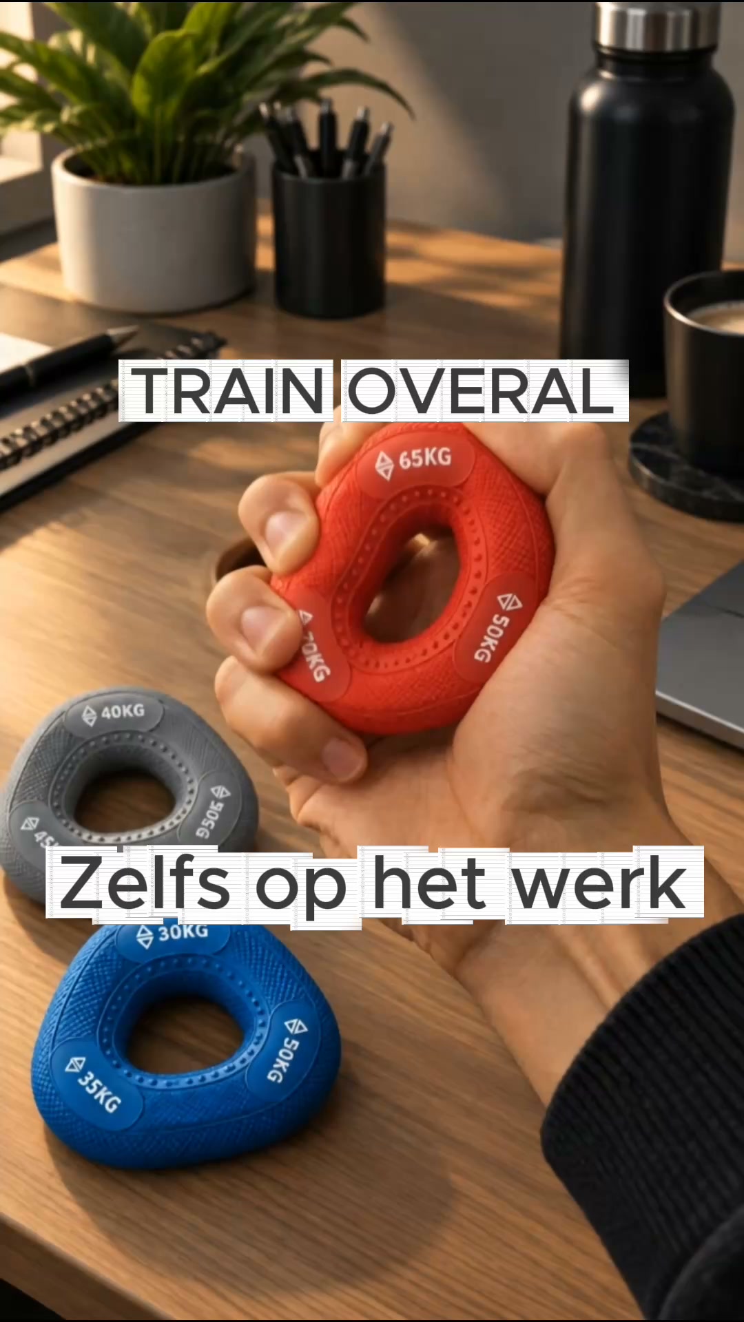 Train je grip, zelfs op je werk