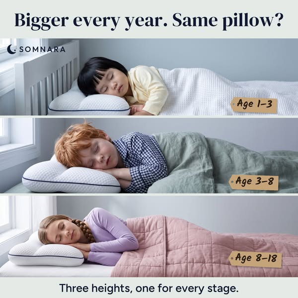 A pillow that grows with them