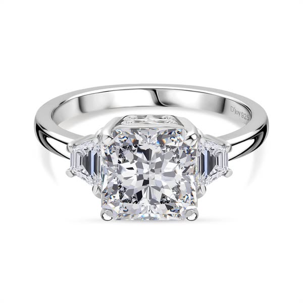 D joy Moissanit Ring 925 Silber rhodiniert (Größe 20.00) ca. 2.95 ct