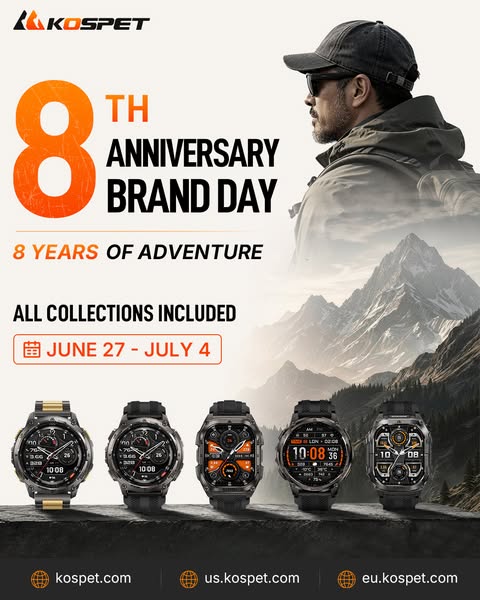KOSPET Mega Sale | Up to 64% Off Rugged Smartwatches | KOSPET EU