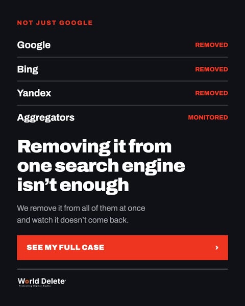 Removed from every search engine