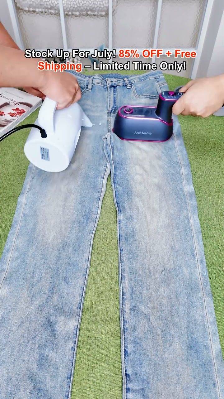 2026 HOT SALE50K+ SOLD! 50% OFF! Steam Iron & Steamer 2-in-1 – Kills 99.99% mites & bacteria. 5s preheat, 150ml tank. Ceramic plat