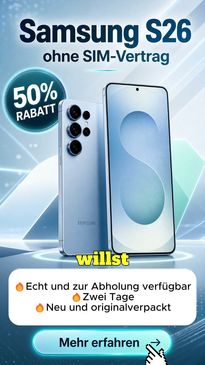 Samsung S26 ohne SIM-Vertrag | Sofort lieferbar