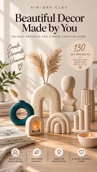 130+ Air-Dry Clay Projects for Every Room