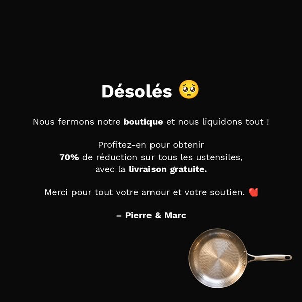 Fermeture après 30 ans.