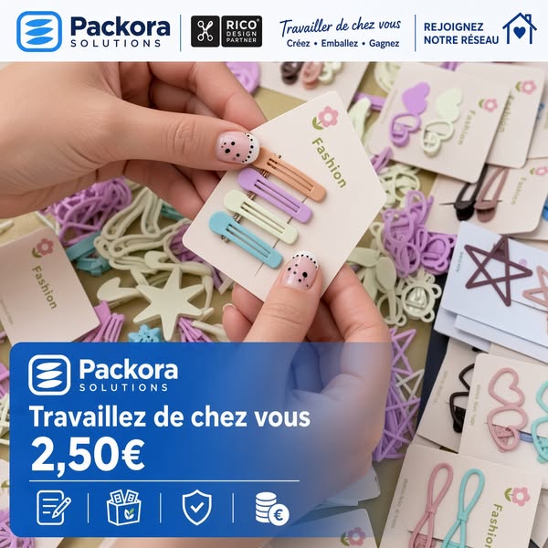 Travail à domicile : 2,50 € par produit — kit offert