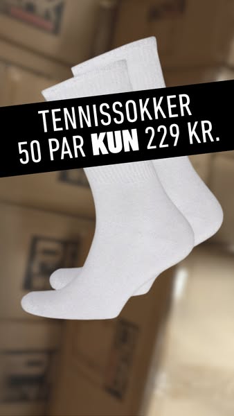 50 par tennissokker for kun 229 kr.