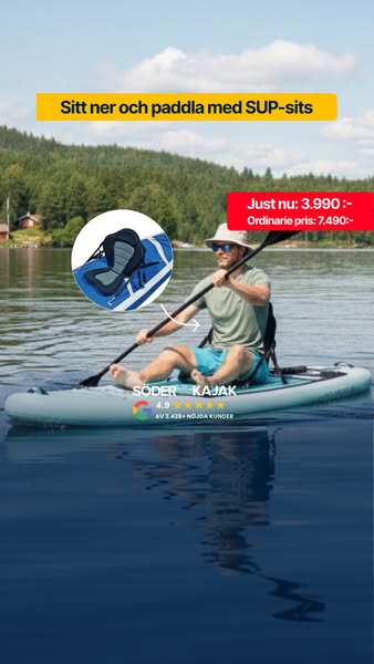 40% Rabatt på Seahawk Sits för SUP & kajak