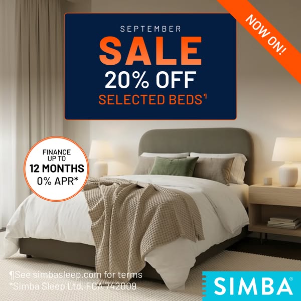 September Sale: 20% off select beds¶