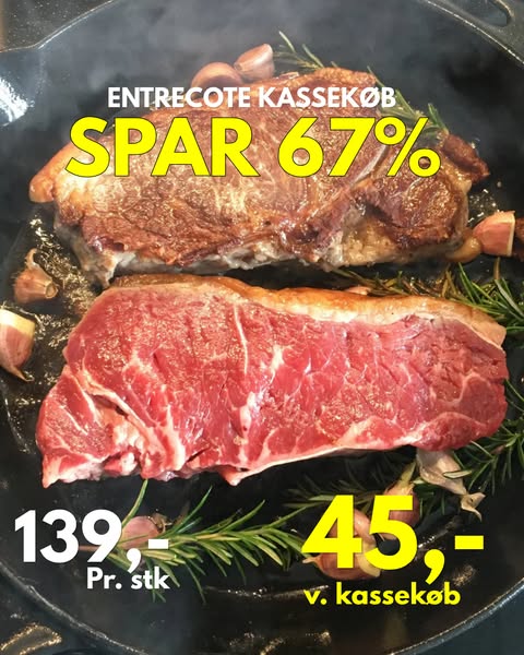 Kassekøb entrecote - SPAR 67%