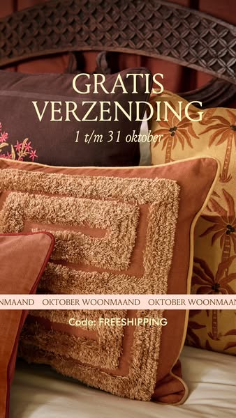 Gratis verzending t/m 31 oktober.