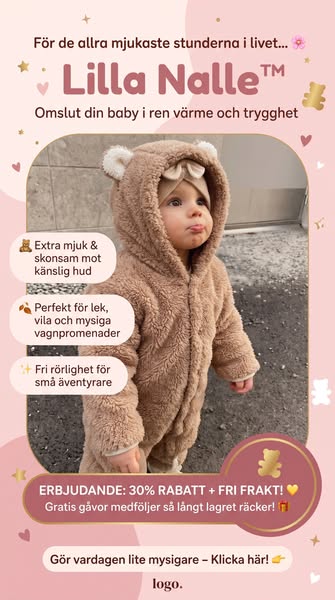 En liten nallebjörn att älska