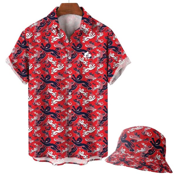 Red England FC Hawaiian Shirt