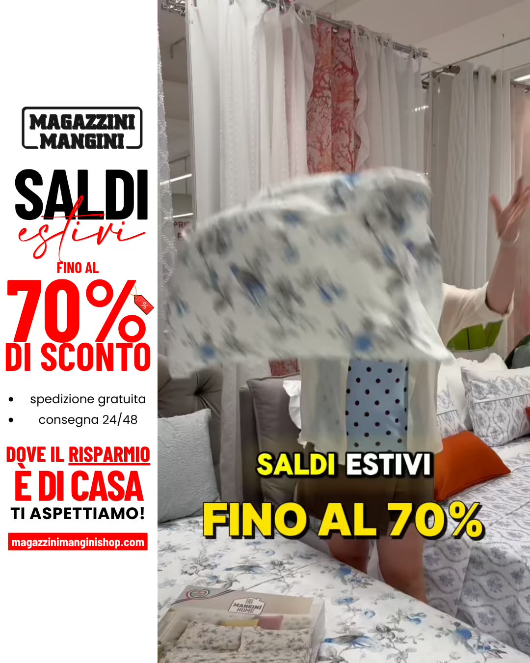 Saldi fino al 70% – Solo per pochi giorni!