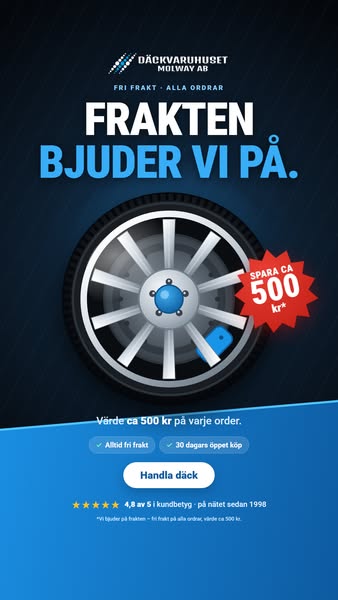 Frakten bjuder vi på