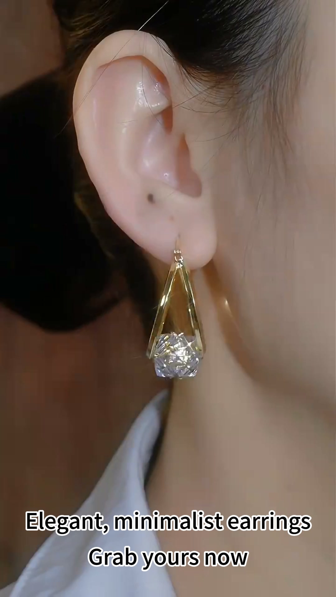 Geometric Sparkle Dangle Earrings