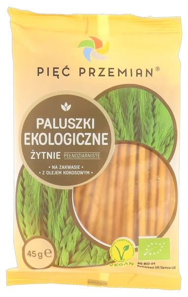 Paluszki żytnie pełnoziarniste 45 g - Pięć Przemian (EKO)