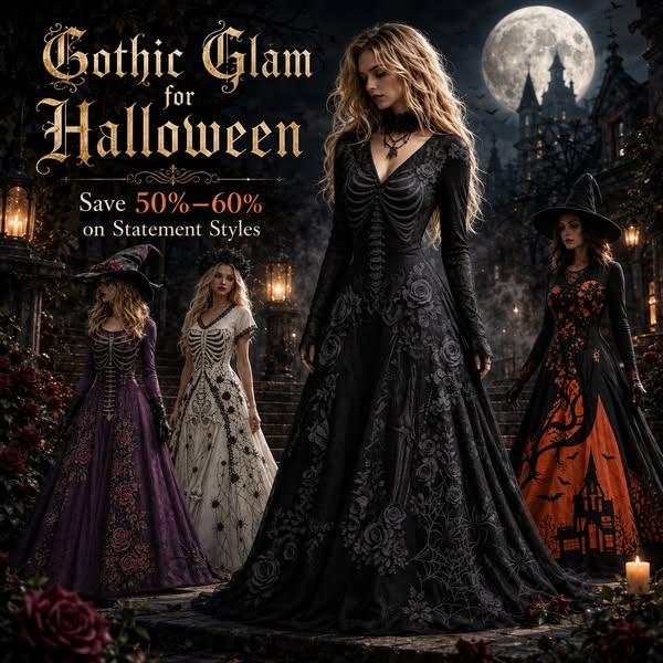 60% OFF — Halloween women’s wear, festive, spooky styles for every Halloween lover. Shop now, limited time only.