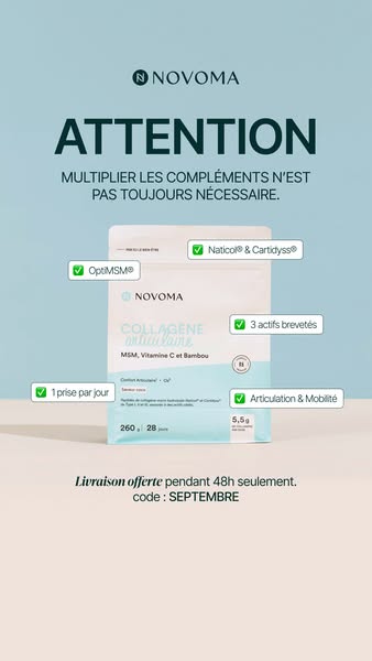 Livraison gratuite pendant 48 h pour des articulations souples